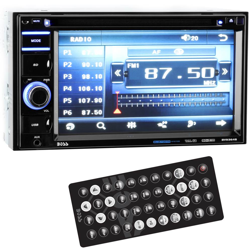 Boss 6.2" 2-DIN In-Dash DVD MP3 Bluetooth Touchscreen Car Receiver (4 Pack)