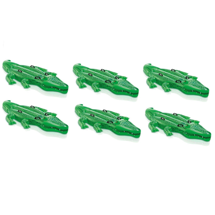 Intex Gator Giant Inflatable Swimming Pool Ride-On Raft 58562EP, Green (6 Pack)