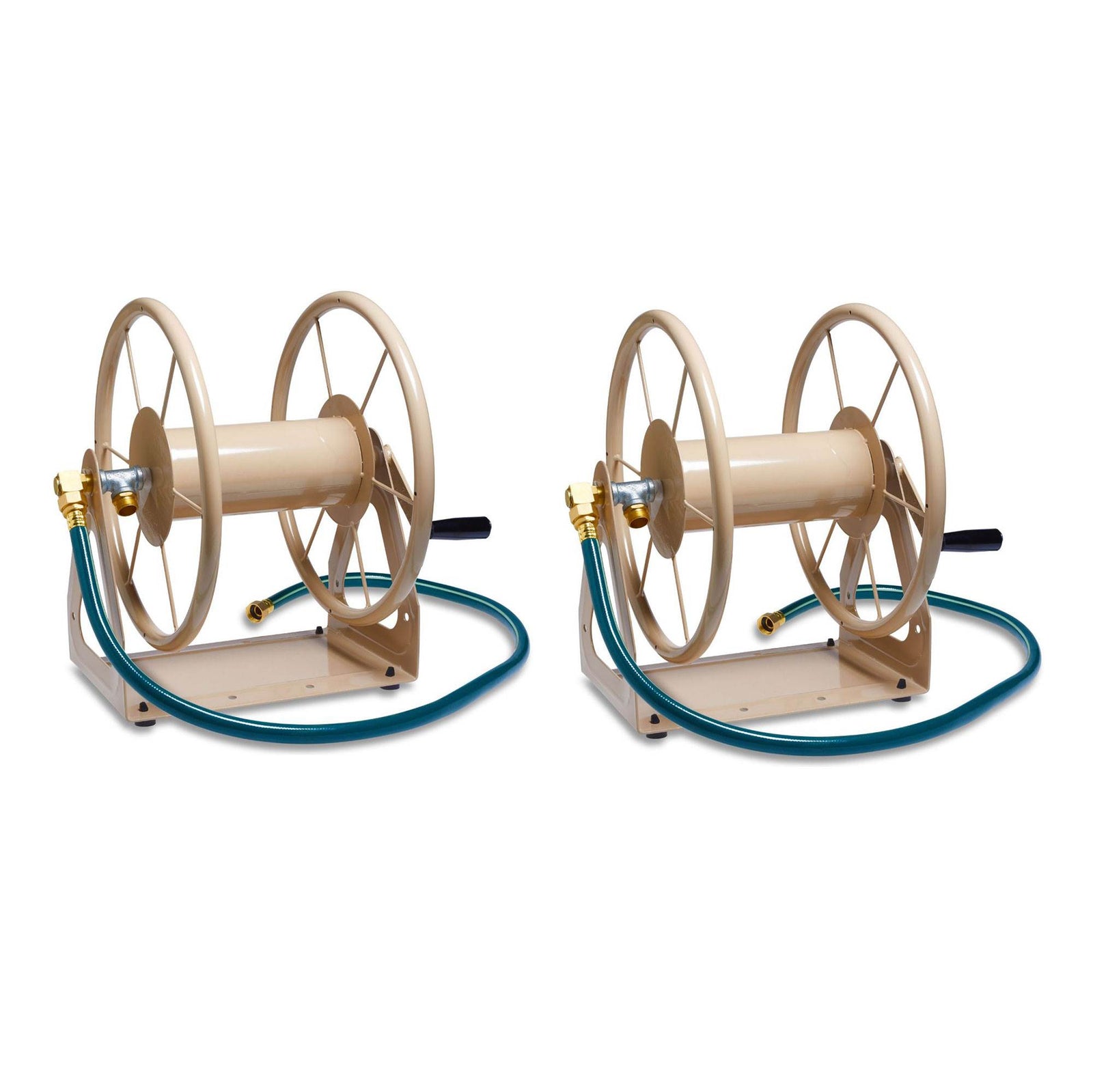 Liberty Garden Multi Purpose Steel Garden Hose Reel w/ Crank Handle (2 Pack) - VMInnovations
