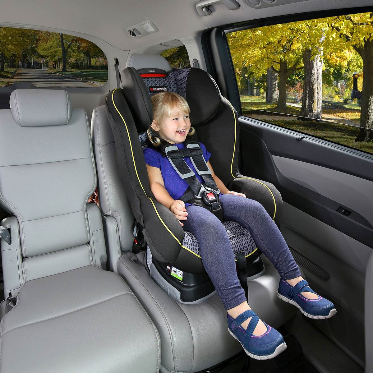 Britax Essentials Emblem Rear/Forward Convertible Baby Car Seat, Black (2 Pack)