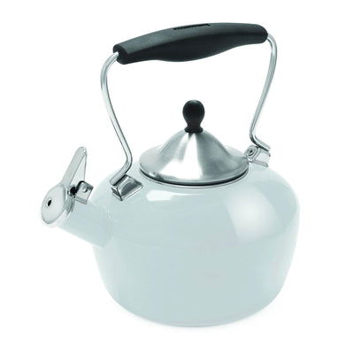 Chantal 1.8 Qt Enamel On Steel Catherine Whistle Teakettle, Lunar Rock (2 Pack)