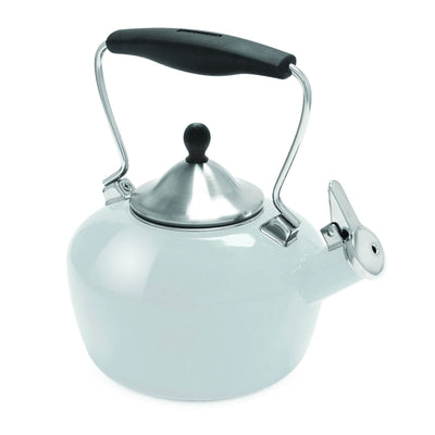 Chantal 1.8 Qt Enamel On Steel Catherine Whistle Teakettle, Lunar Rock (2 Pack) - VMInnovations