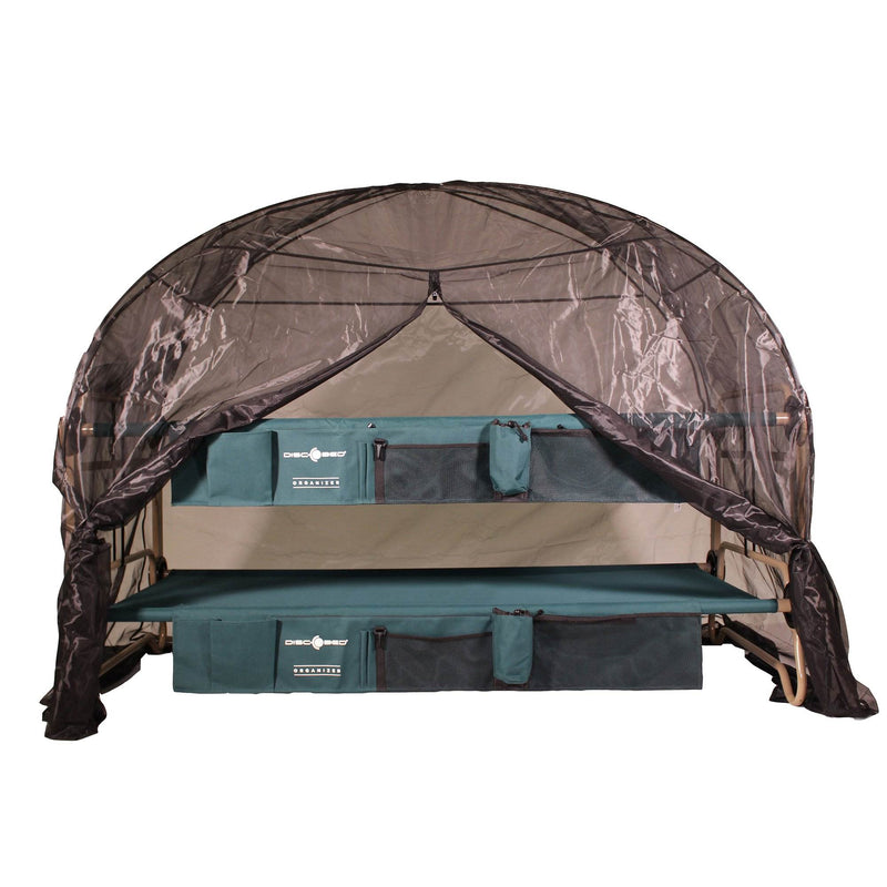 Disc-O-Bed Mosquito Net and Frame for Bunkable Camping Cots, Green (2 Pack) - VMInnovations