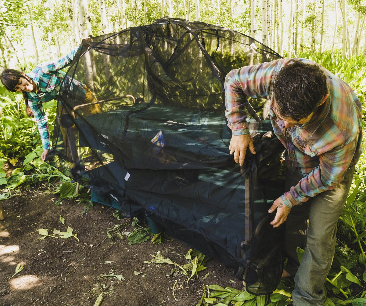 Disc-O-Bed Mosquito Net and Frame for Bunkable Camping Cots, Green (2 Pack)