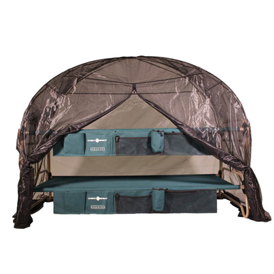 Disc-O-Bed Mosquito Net and Frame for Bunkable Camping Cots, Green (4 Pack)