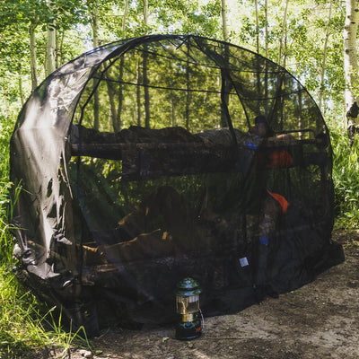 Disc-O-Bed Mosquito Net and Frame for Bunkable Camping Cots, Green (4 Pack)