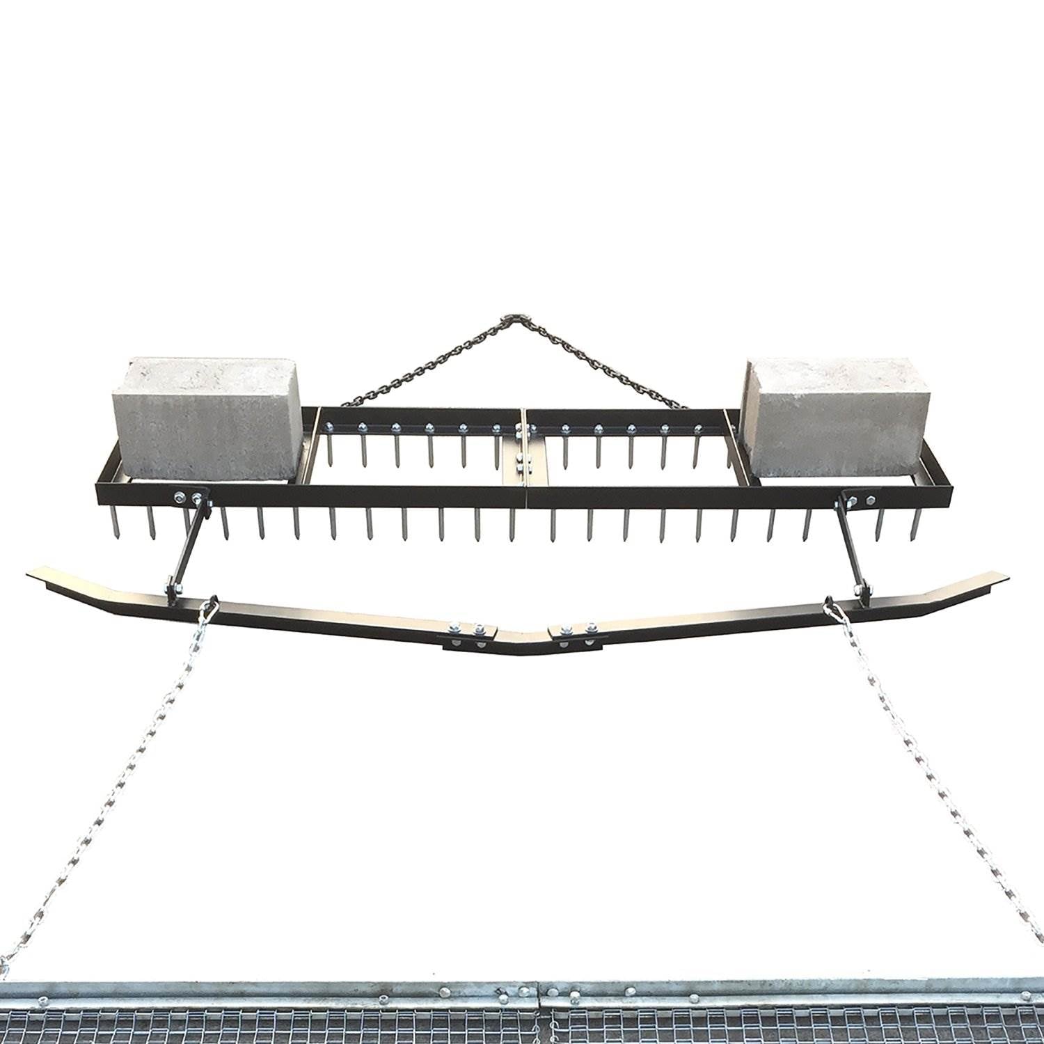 Yard Tuff 6' Spike Drag w/ Surface Leveling Bar & Drag Mat for ATV/UTVs (2 Pack) - VMInnovations