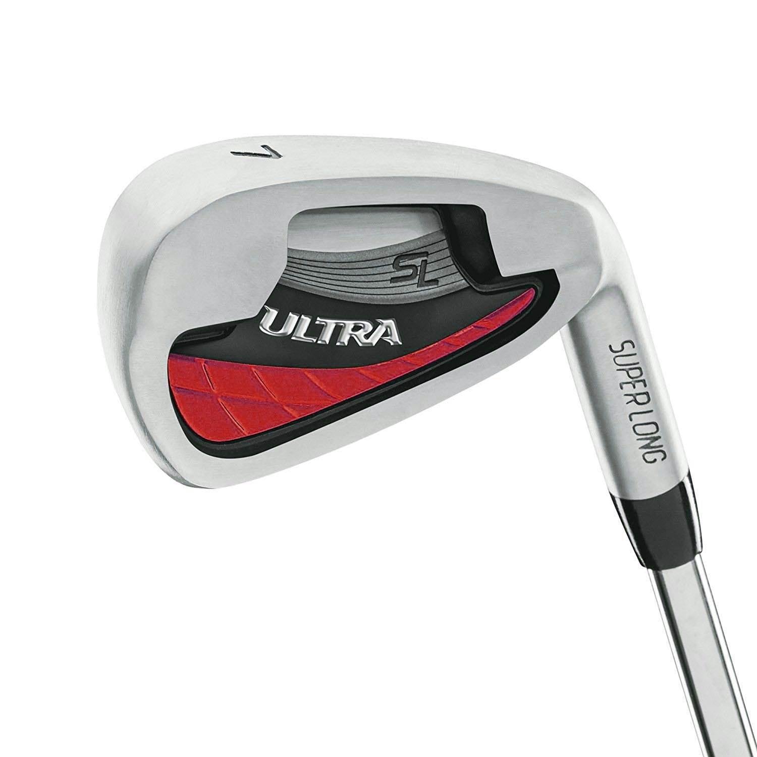 Wilson Ultra Mens 13 Piece, Left Hand Golf Club Set w/ Bag, Black & Red (2 Pack)