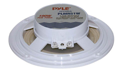 Pyle PLMR51W 5.25" 100W 2-Way Waterproof Marine Audio Speakers White (24 Pack)