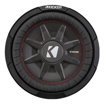 Kicker CompRT Single 10 Inch 800 Watt Max Dual 2 Ohm Slim Car Subwoofer (6 Pack)