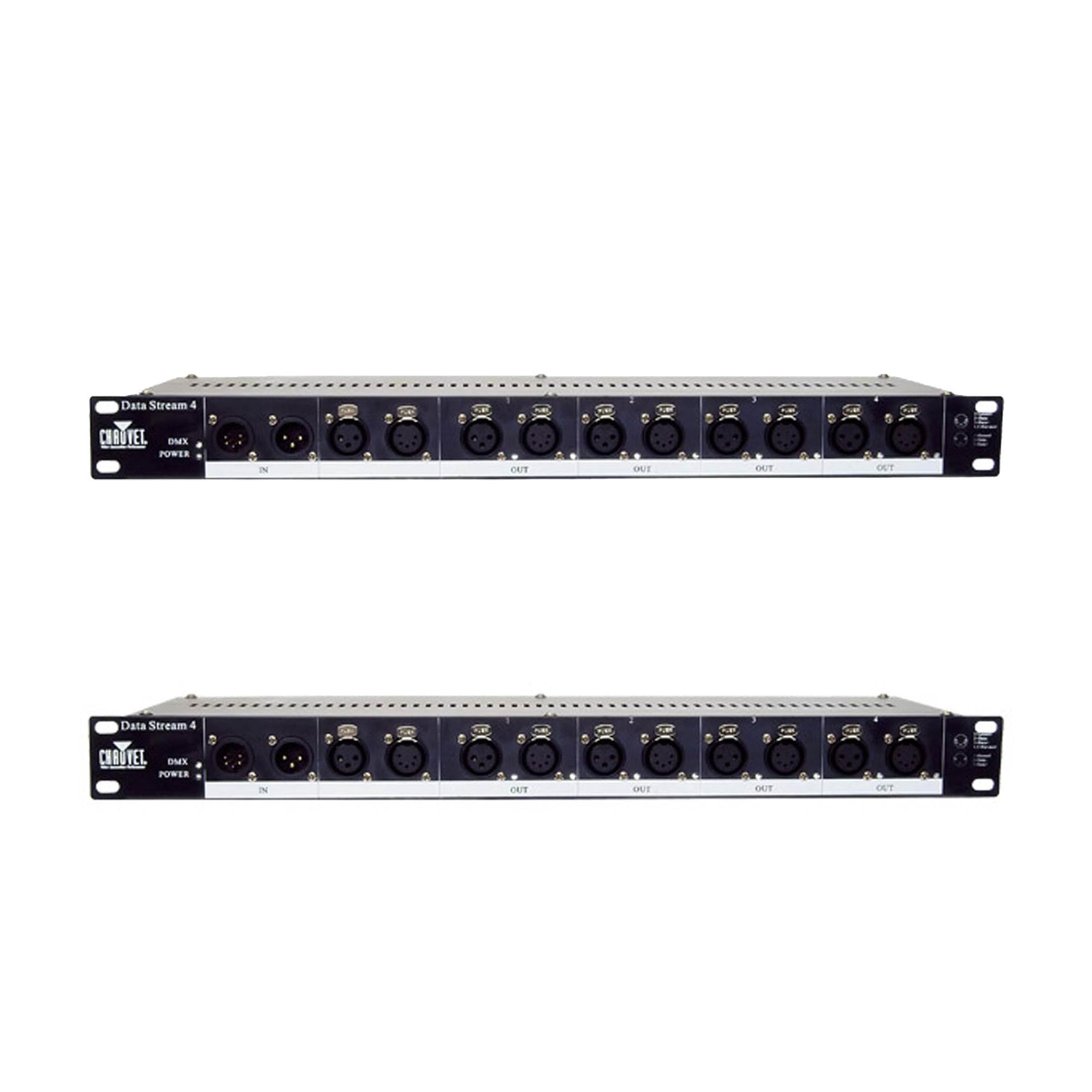 Chauvet DJ DATA STREAM 4 DMX 512 4 Outputs Universal Optical Splitter (2 Pack)