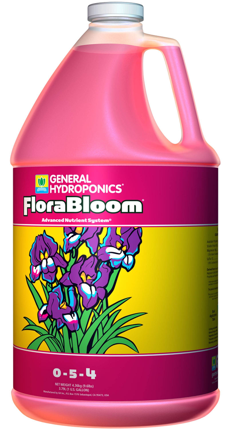 General Hydroponics FloraBloom Liquid Plant Grow Formula, One Gallon (4 Pack)