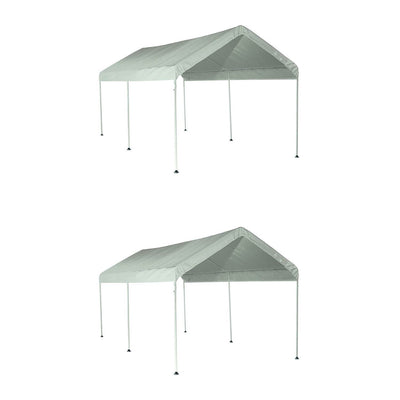 ShelterLogic Max AP 10'x20' Straight 6 Leg Large Outdoor Pop Up Canopy (2 Pack)