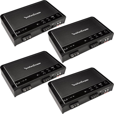 Rockford Fosgate 1200 Watt Class-D Monoblock Car Audio Amplifier (4 Pack)