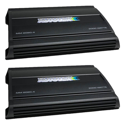 Autotek Mean Machine 2000W 4 Channel Bridgeable Amplifier Car Audio Amp (2 Pack)