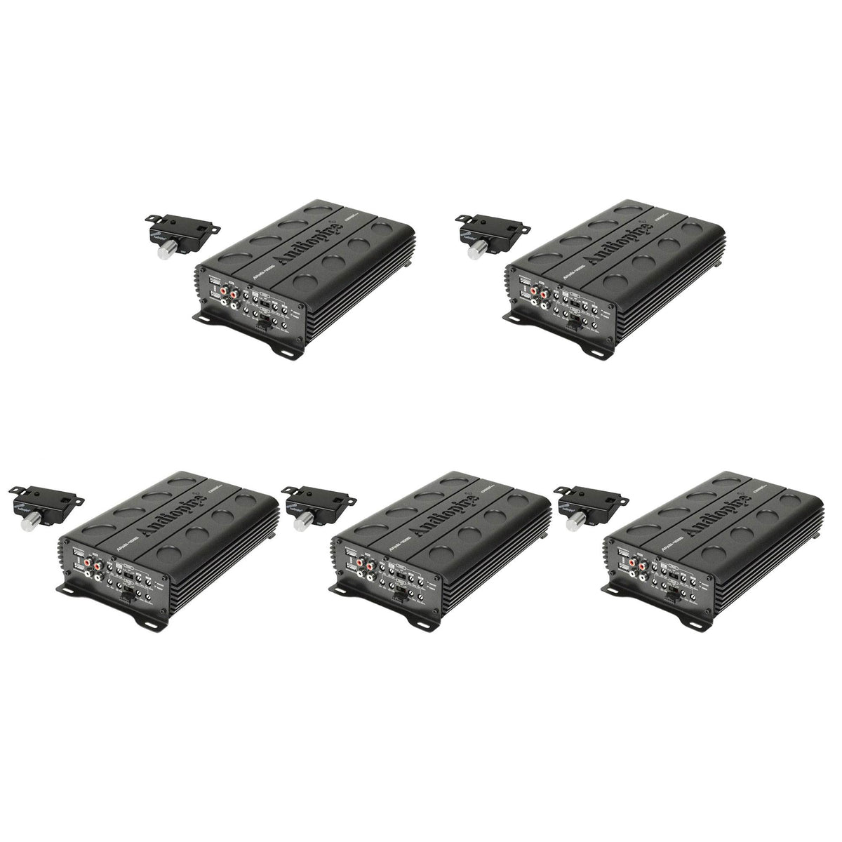 Audiopipe 1300 Watt MOSFET 4 Channel Amp Car Audio Speaker Amplifier (5 Pack)