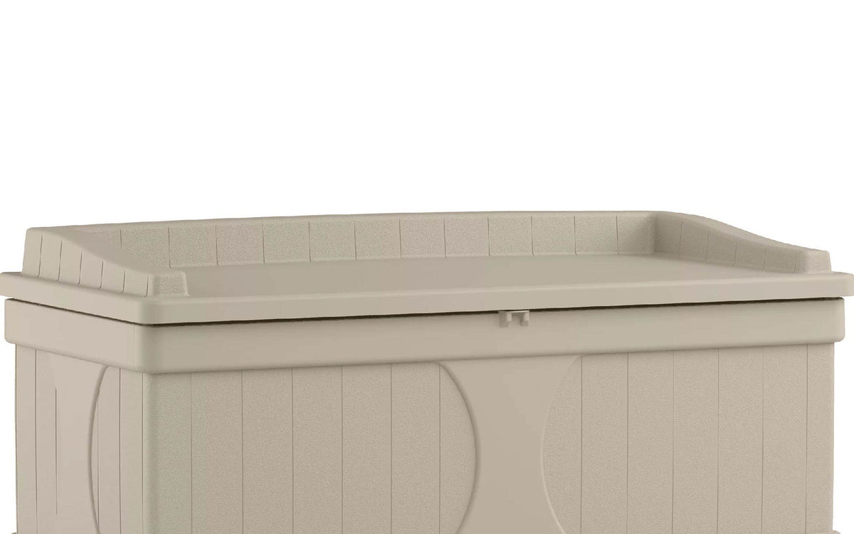 Suncast 99 Gallon Deck Patio Box and Bench with Seating Capacity for 2 (4 Pack)