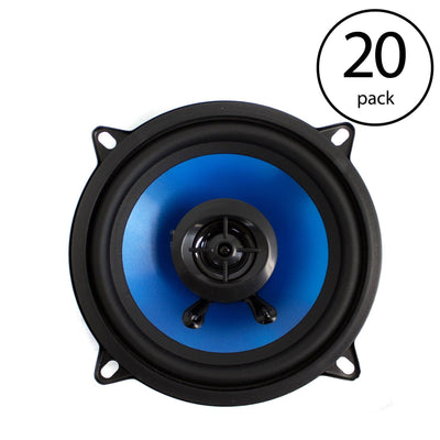 Q-POWER QP525 5.25 Inch 500 Watt 2-Way Coaxial Car Audio Speakers (20 Pack)