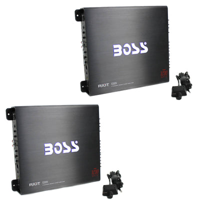 BOSS AUDIO R3004 1200W 4 Channel Car Amplifier Power Stereo Amp+Remote (2 Pack)