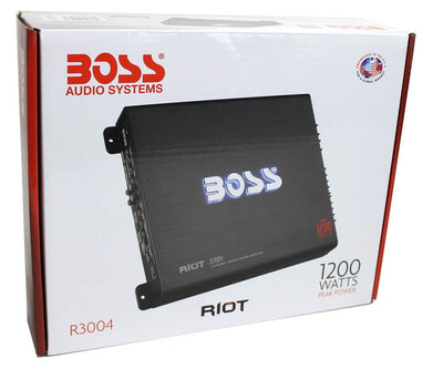 BOSS AUDIO R3004 1200W 4 Channel Car Amplifier Power Stereo Amp+Remote (2 Pack)