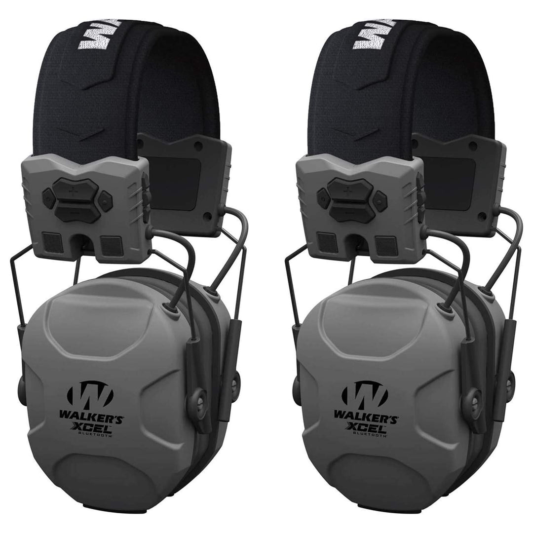 Walker's XCEL 500BT Electronic Shooting Hearing Protection Earmuffs, (2 Pack)