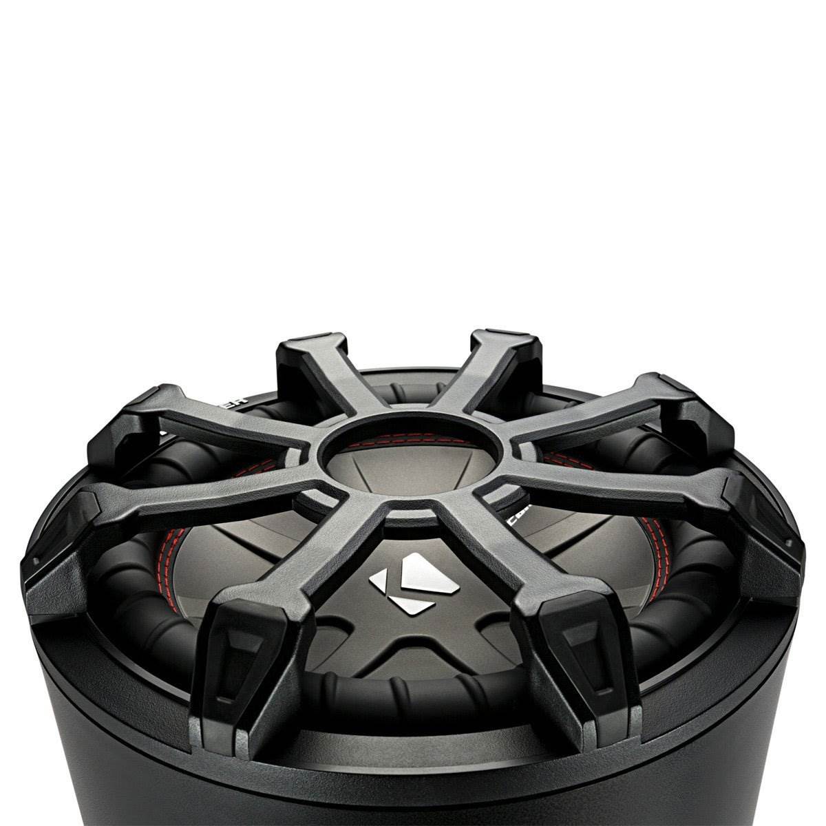 Kicker Car Audio Tube Enclosure w/ 8 Inch 2 Ohm Subwoofer and Grill (4 Pack)