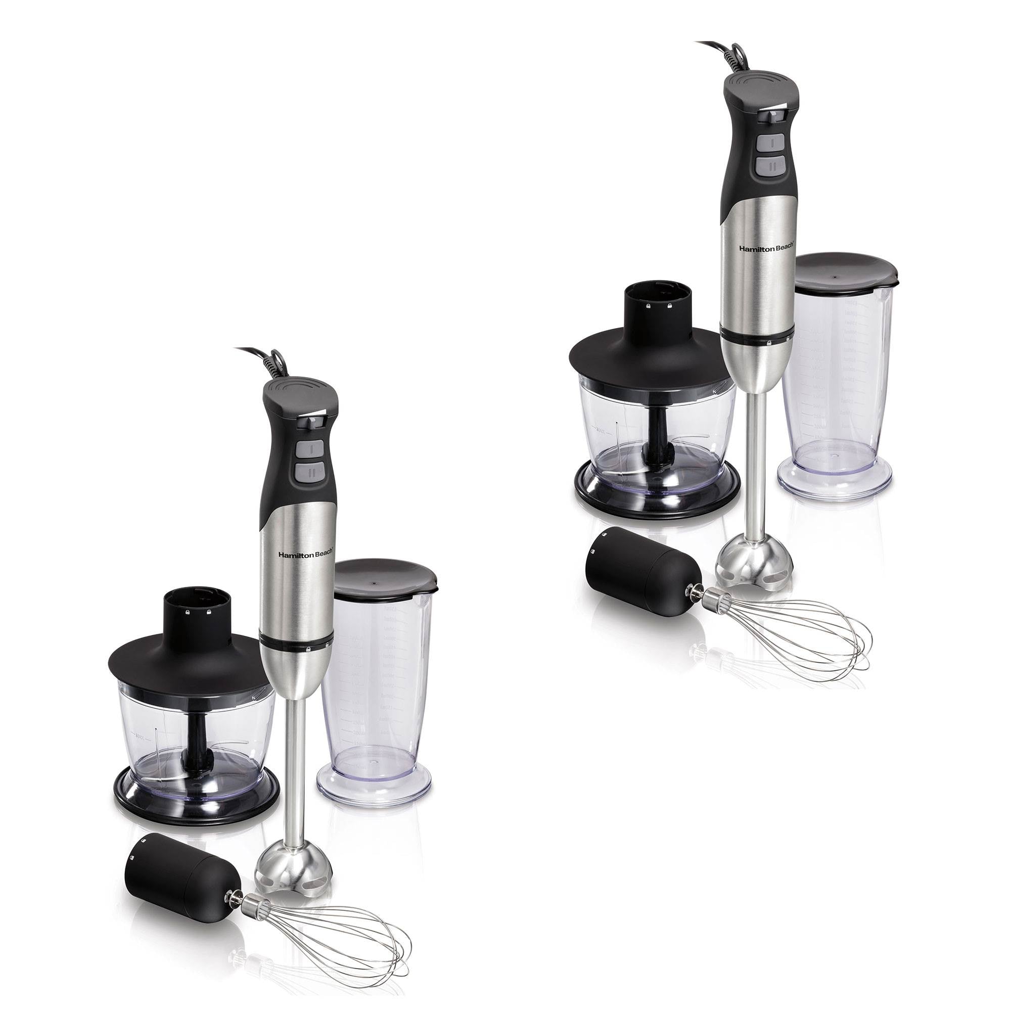 Hamilton Beach Hand Blender with Turbo Boost Power, Whisk, & Bowl (2 Pack)