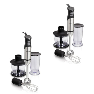 Hamilton Beach Hand Blender with Turbo Boost Power, Whisk, & Bowl (2 Pack)