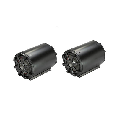 Kicker Car Audio Tube Enclosure w/ 8 Inch 2 Ohm Subwoofer and Grill (2 Pack)