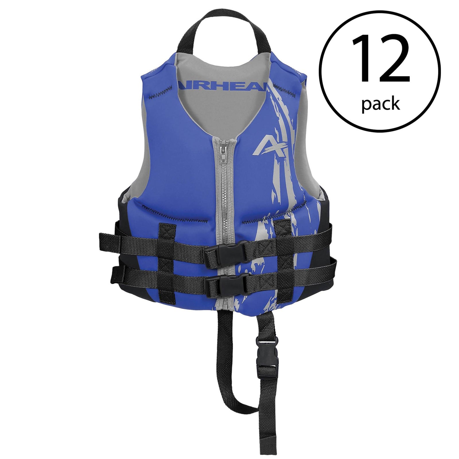 Airhead Swoosh Neolite 30-50 Lb Kwik-Dry Blue Child Life Vest Jacket (12 Pack) - VMInnovations