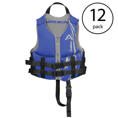 Airhead Swoosh Neolite 30-50 Lb Kwik-Dry Blue Child Life Vest Jacket (12 Pack) - VMInnovations