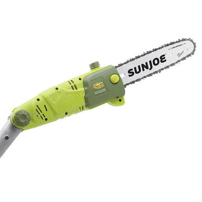 Sun Joe 10 Inch Chain 8 Amp Electric 15 Foot Multi Angle Pole Chainsaw (2 Pack)