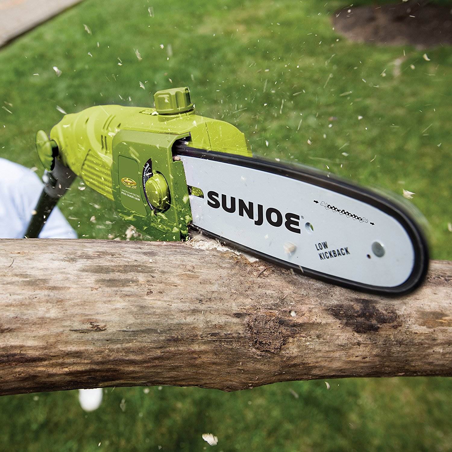 Sun Joe 10 Inch Chain 8 Amp Electric 15 Foot Multi Angle Pole Chainsaw (2 Pack)