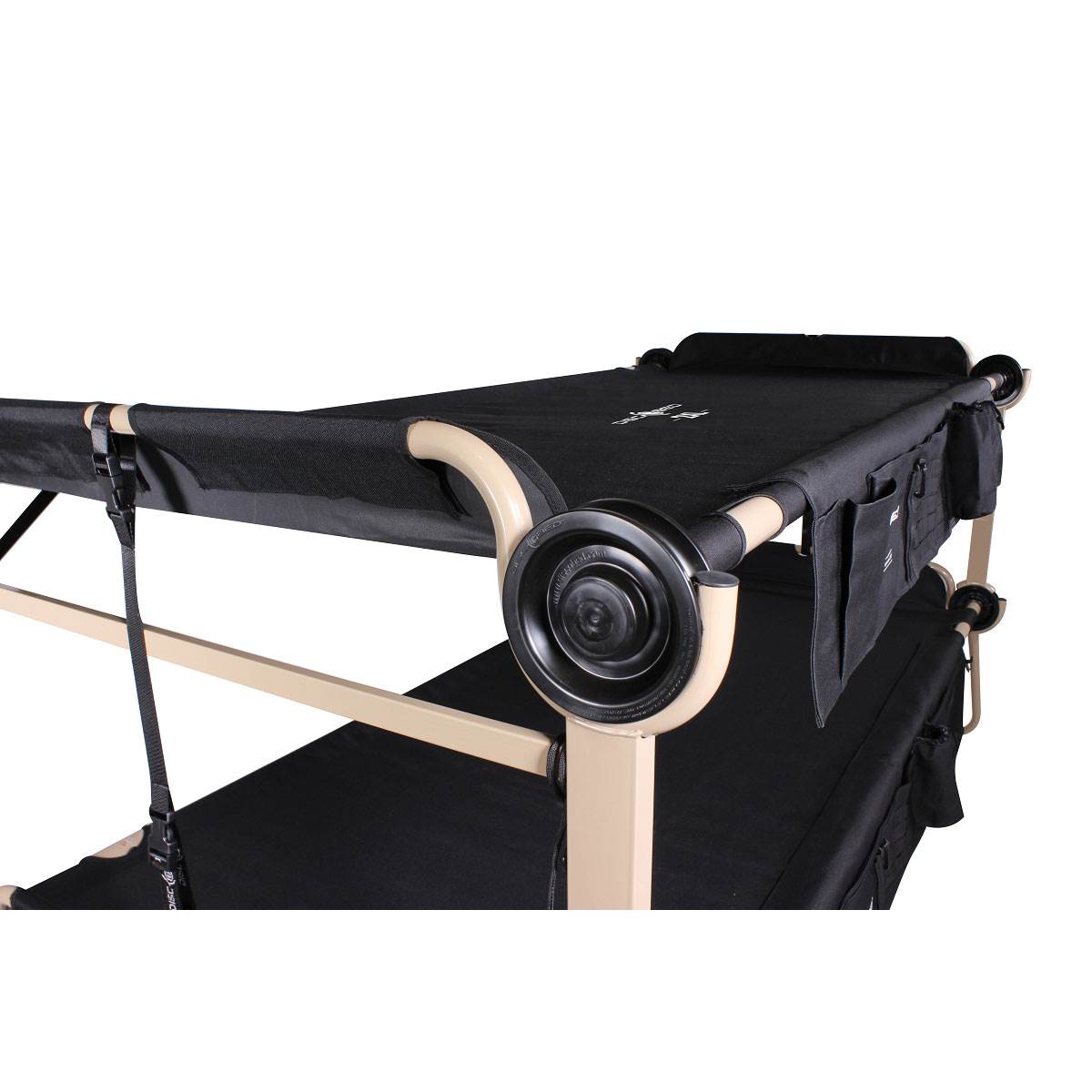 Disc-O-Bed 2XL Cam-O-Bunk Benchable Bunked Double Cot with Organizers (2 Pack) - VMInnovations