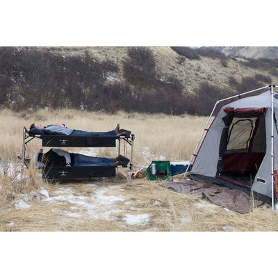 Disc-O-Bed 2XL Cam-O-Bunk Benchable Bunked Double Cot with Organizers (2 Pack) - VMInnovations