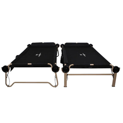 Disc-O-Bed 2XL Cam-O-Bunk Benchable Bunked Double Cot with Organizers (2 Pack) - VMInnovations