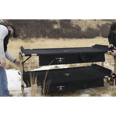 Disc-O-Bed 2XL Cam-O-Bunk Benchable Bunked Double Cot with Organizers (2 Pack) - VMInnovations