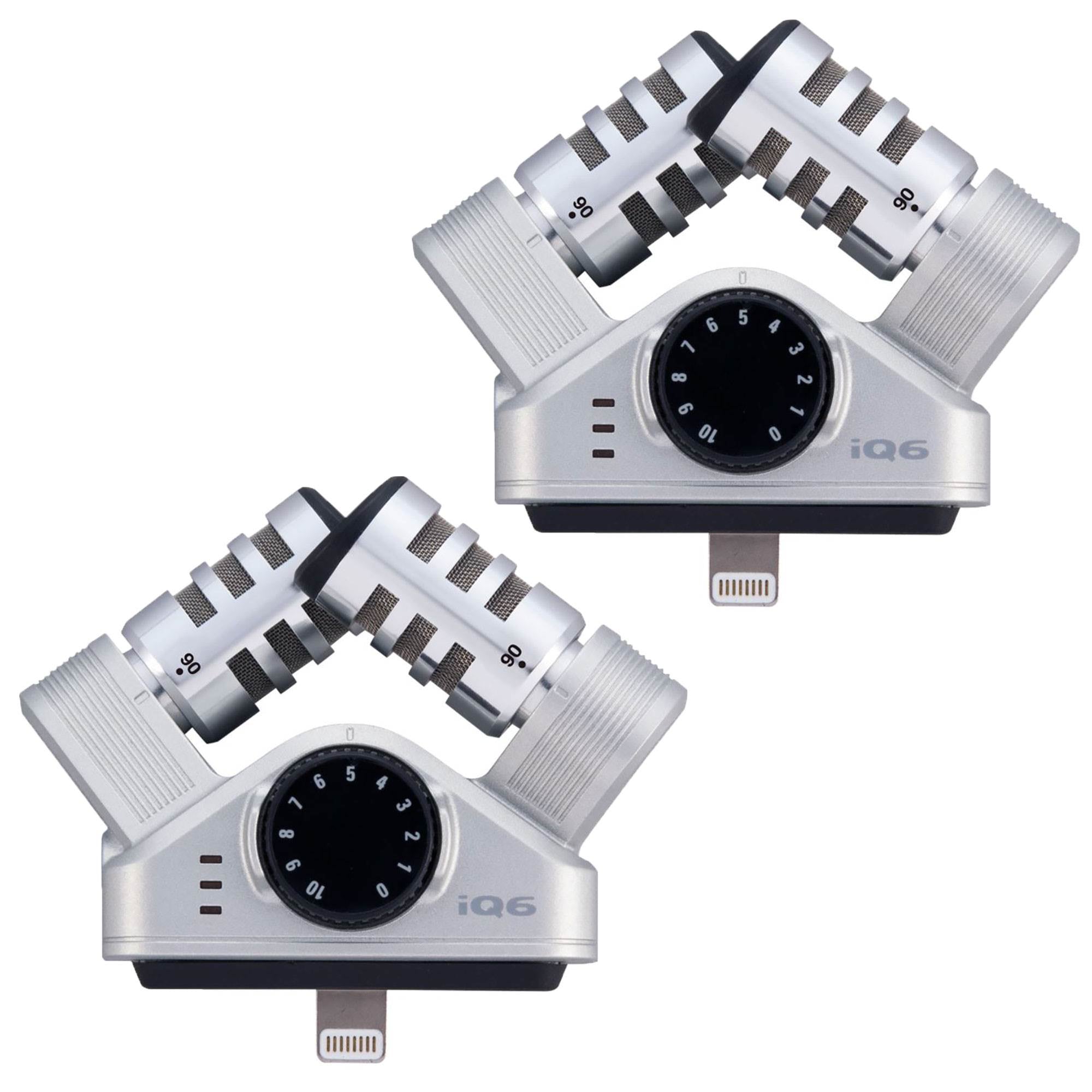 Zoom iQ6 Stereo Lightning Connector X/Y for iOS Microphone Recorder (2 Pack)