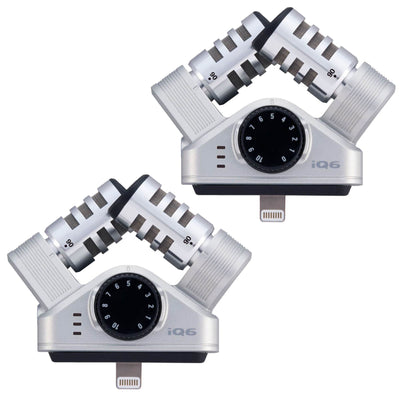 Zoom iQ6 Stereo Lightning Connector X/Y for iOS Microphone Recorder (2 Pack)