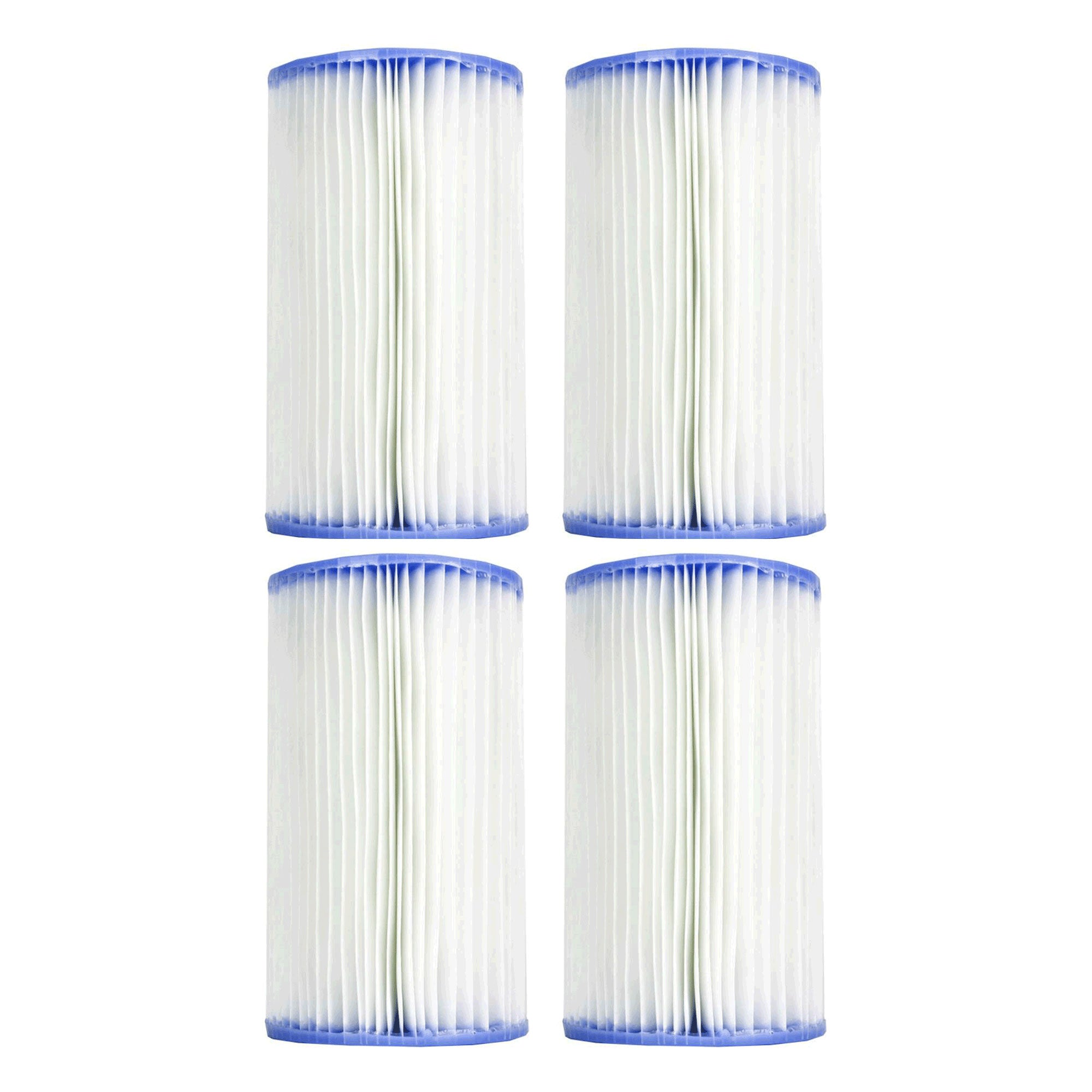 Intex Easy Set Swimming Pool Type A or C Filter Replacement Cartridges (4 Pack) - VMInnovations