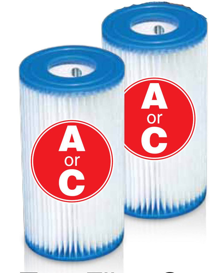 Intex Easy Set Swimming Pool Type A or C Filter Replacement Cartridges (6 Pack)