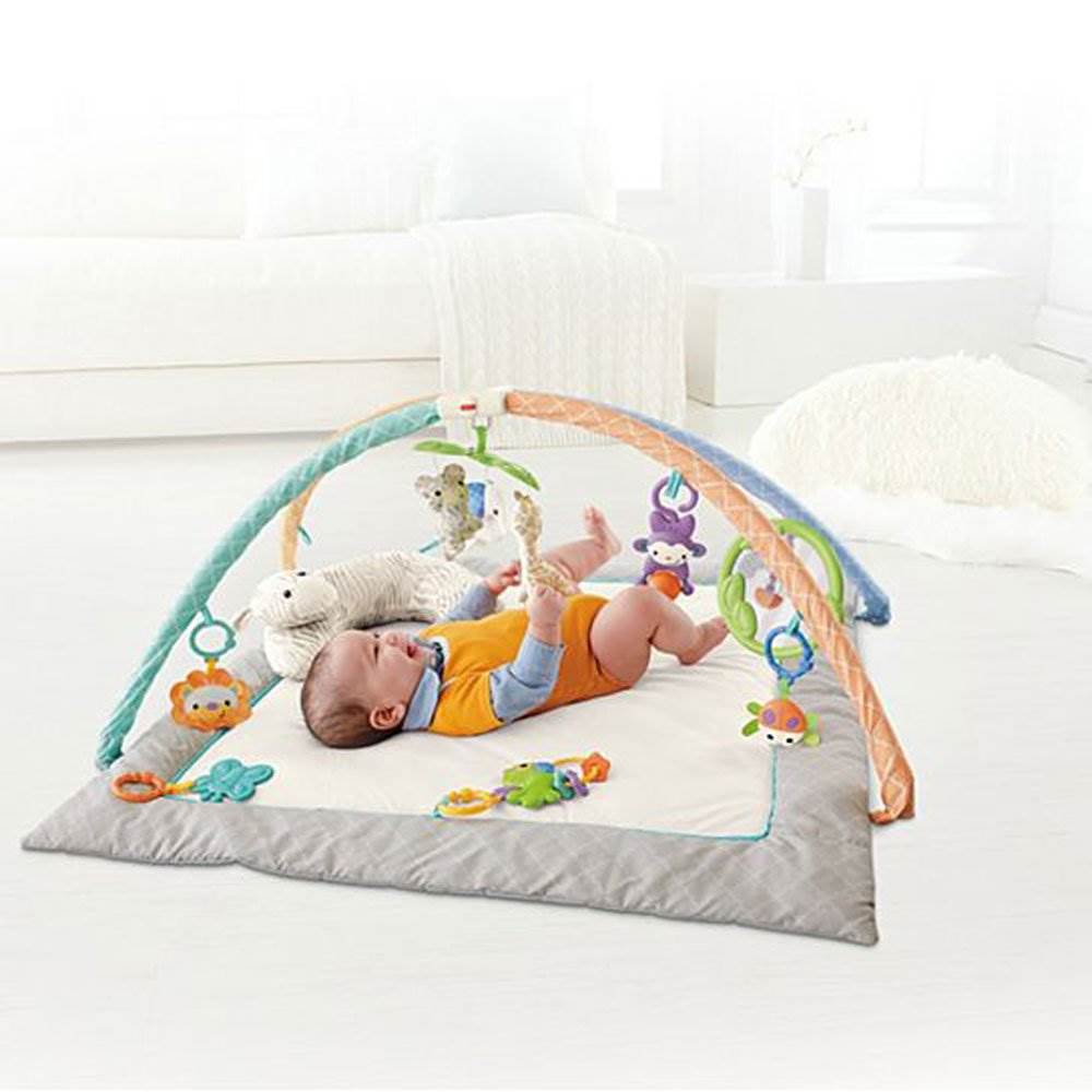 Fisher Price Safari Dreams Deluxe Comfort Baby Gym Play Mat with Music (2 Pack)