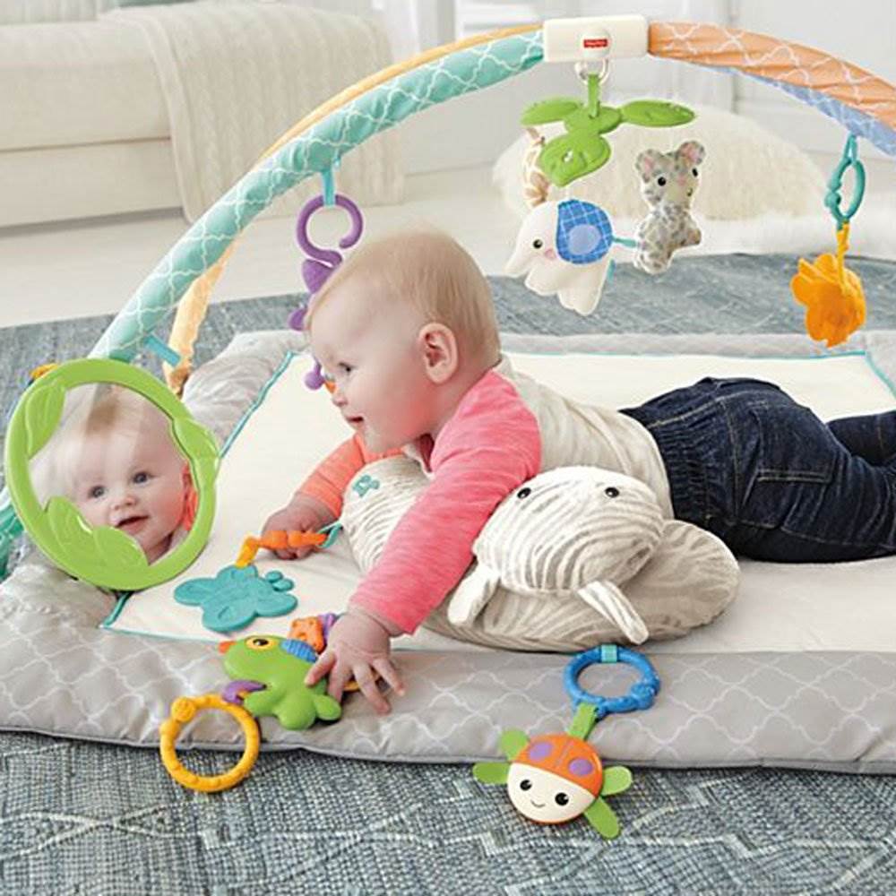 Fisher Price Safari Dreams Deluxe Comfort Baby Gym Play Mat with Music (2 Pack)