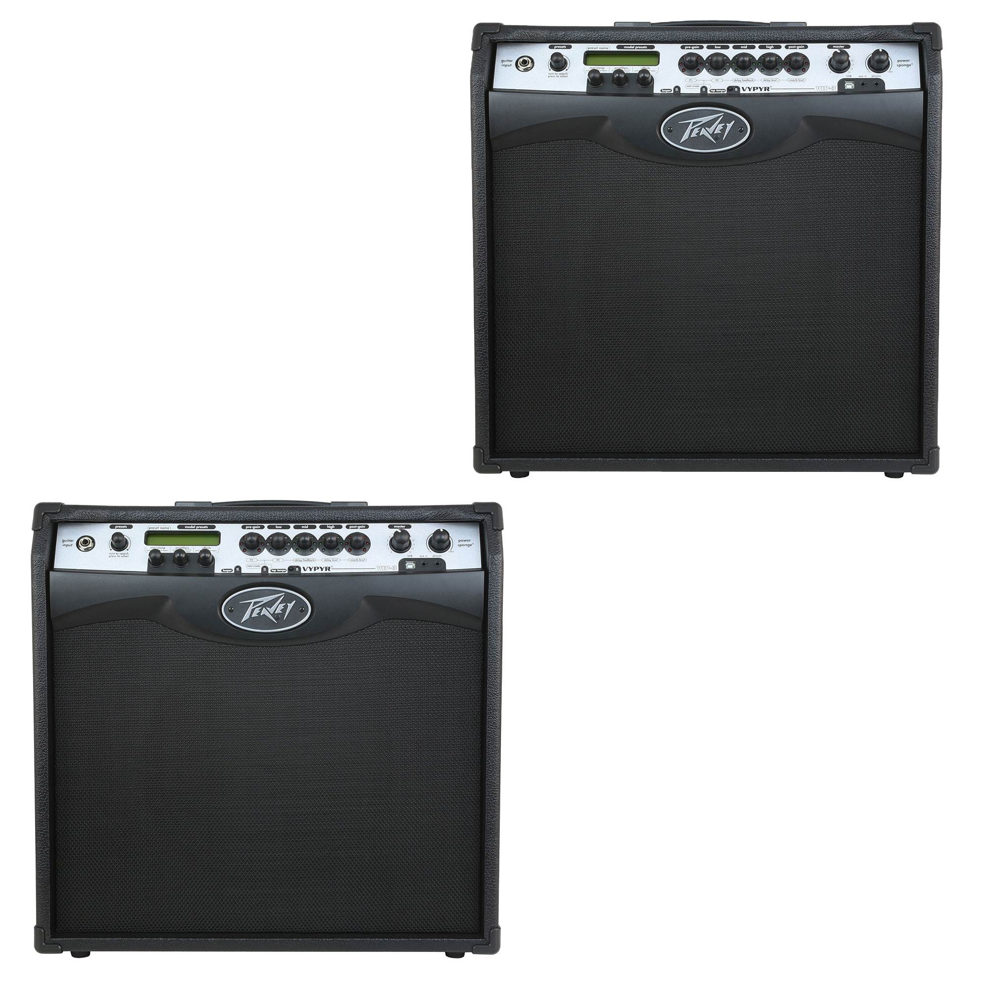 Peavey Vypyr VIP 3 Modeling Instrument Guitar/Bass 100 Watt 12" Amp (2 Pack)