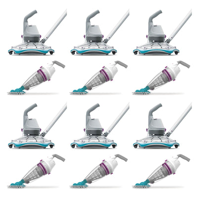 Kokido EV85CBX Telsa 85 Rechargeable Handheld Electric Pool Vacuum Set (6 Pack)