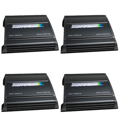 Autotek Mean Machine 1200W 2 Channel Bridgeable Amplifier Car Audio Amp (4 Pack)