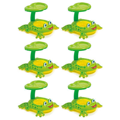 Intex 56584EP Froggy Friend Shade Canopy Baby Kiddie Pool Floating Raft (6 Pack)