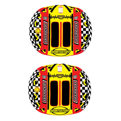 Airhead SPORTSSTUFF Half Pipe Rampage Inflatable Double Rider Towable (2 Pack)
