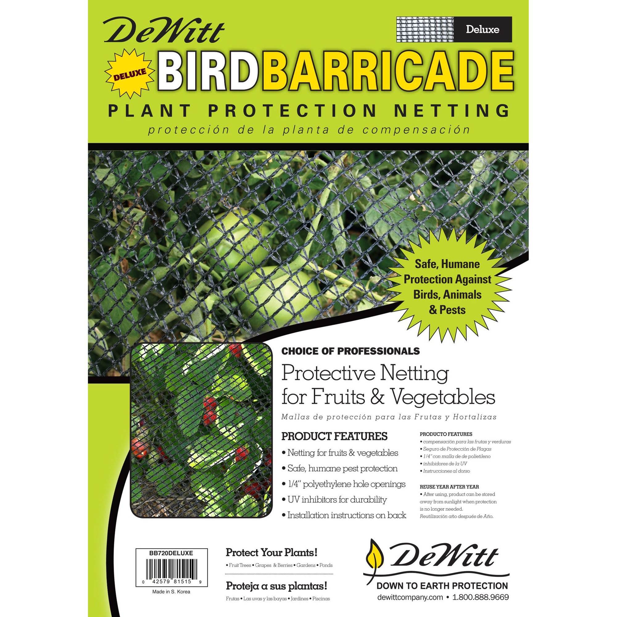 DeWitt 14 Foot Garden Bird Barricade Plant Protector Deluxe Netting (2 Pack) - VMInnovations