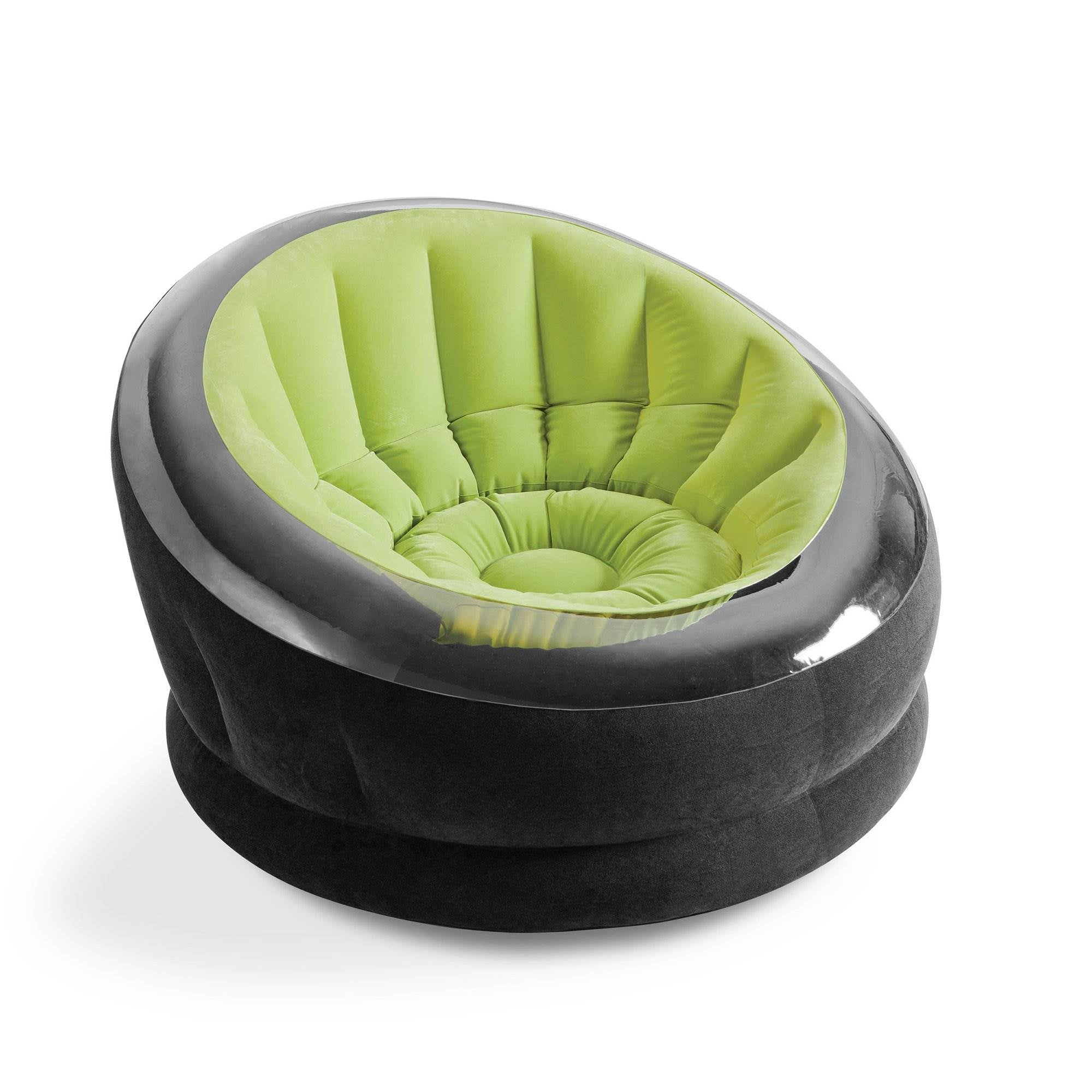 Intex Inflatable Blow Up Lounge Dorm Camping Chair, Lime Green(Open Box)(3 Pack) - VMInnovations
